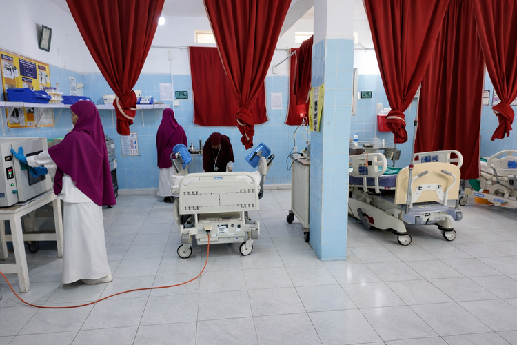 A delivery room at the hospital