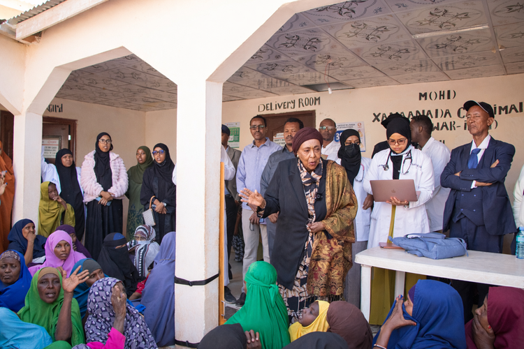 A school health outreach visit run by the hospital